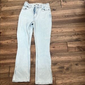 Abercrombie & Fitch Blue Flare Wide Leg Jeans